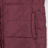 Maroon - Hooded Puffer Jacket
