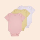 3 Pack Short Sleeved Onesies -P