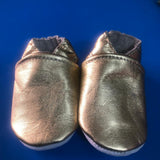 Golden Glow Leather Booties