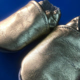 Golden Glow Leather Booties