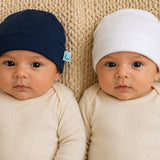 White & Navy - Cap Set