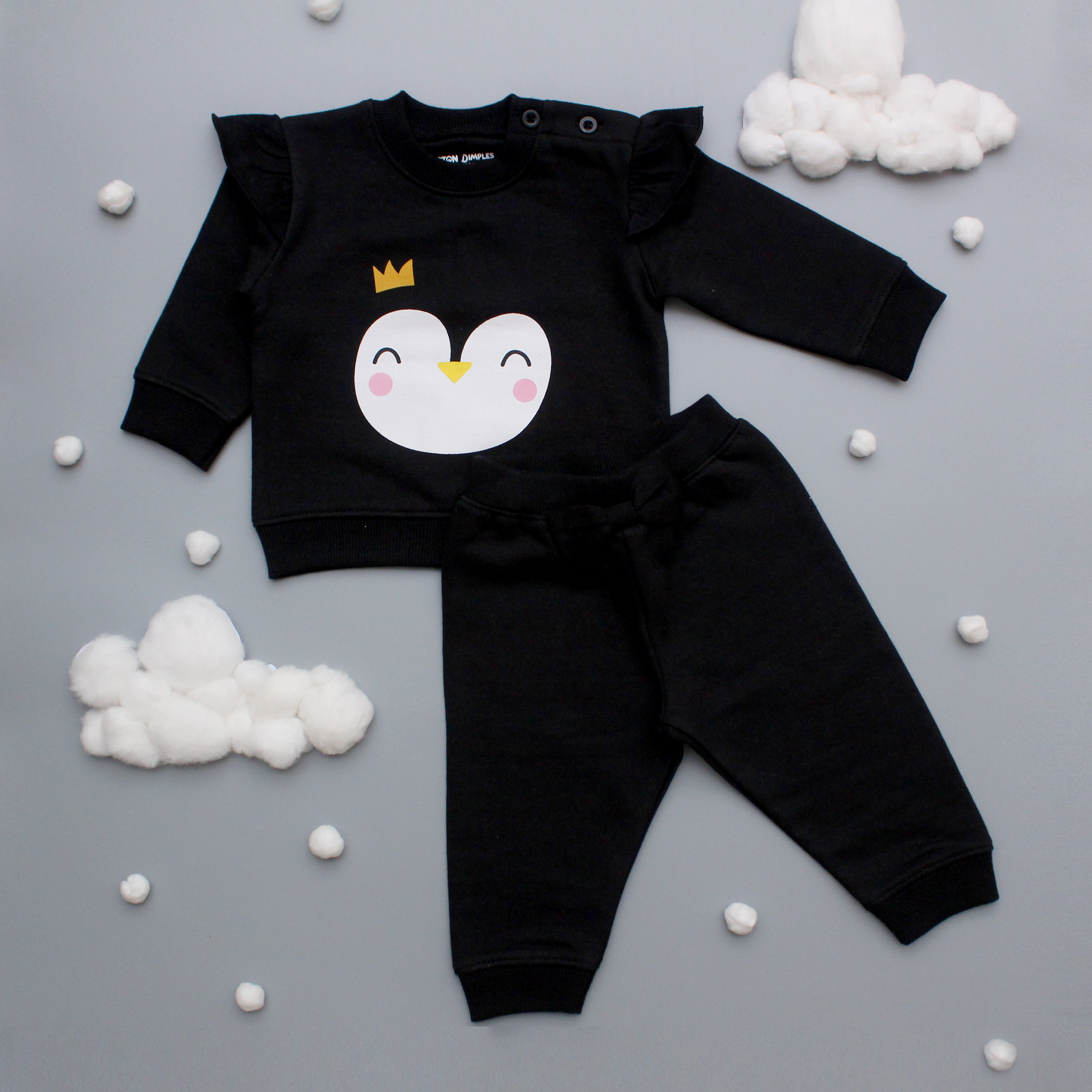 Penguin Print - Sweatshirt & Sweatpants Set