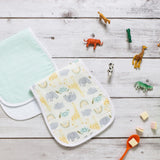Burp Cloth Set - Elephant on the Rainbow