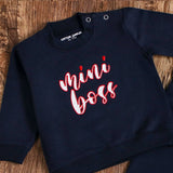 Baby Boy - Full Sleeved Fleece Upper Lower Mini Boss Dark Navy Blue - CMB-001A